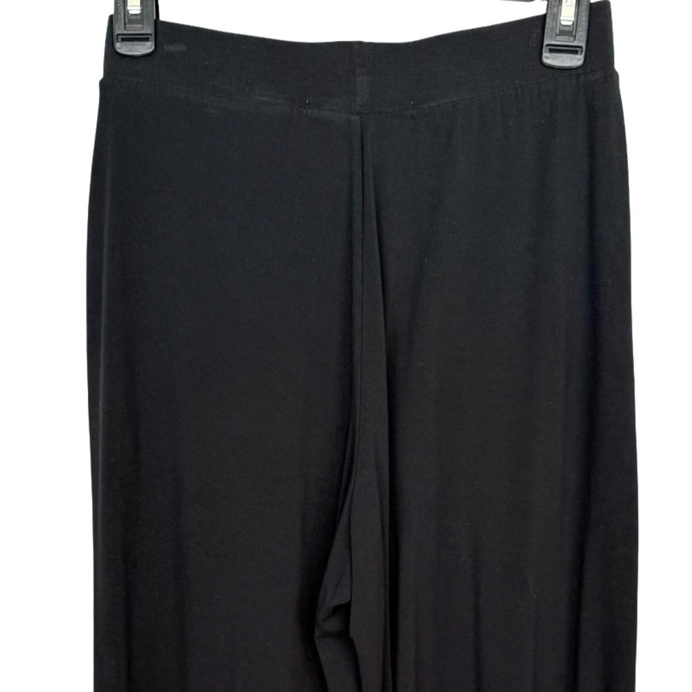 Peruvian Connection Twyla Cropped Wide
Leg Pants Black Jersey Knit Pull On - Picture 5 of 7